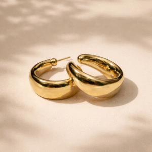 Bold Gold Chunky Hoop Earrings