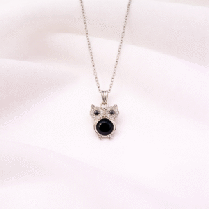Silver Owl Charm Pendant Necklace