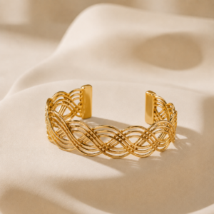 Golden Infinity Wave Bracelet