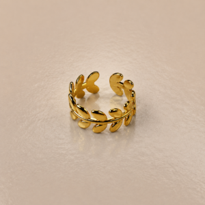 Golden Laurel Leaf Ring