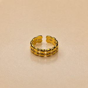 Golden Twin Chain Ring