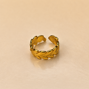 Golden Laurel Leaf Ring