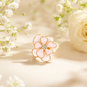 Blush Bloom Floral Statement Ring