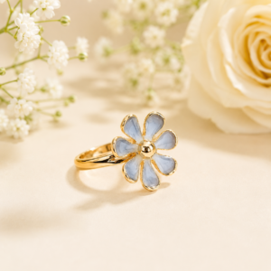 Sky Bloom Floral Statement Ring