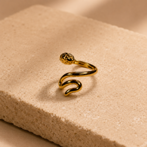 Golden Spiral Wave Ring